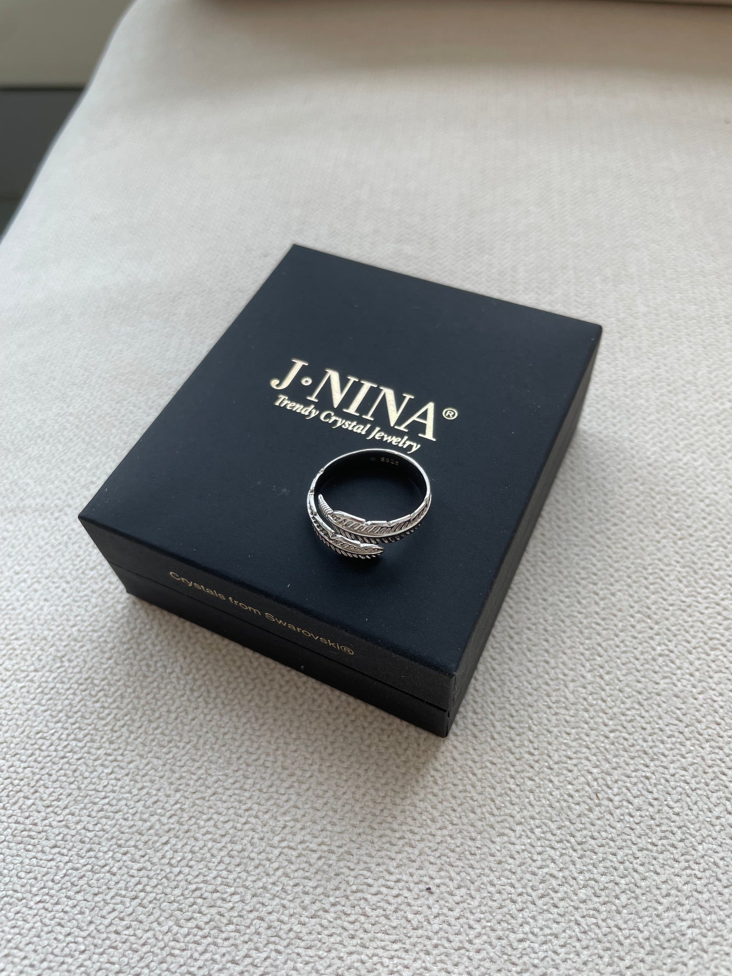 J.NINA Open Ring for Women 925 Sterling Silver Rings Birthday Anniversary Valentine's Mothers Day Jewelry Gift for Wife Mother Girlfriend Her Daughter