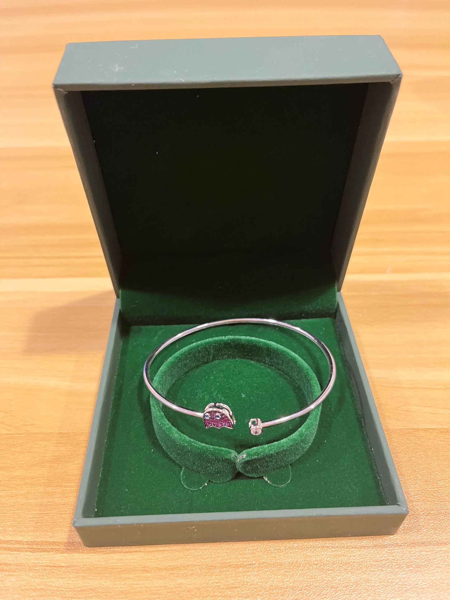 FANCI Sterling Silver Whimsical Monster Bracelet In White Gold Plated