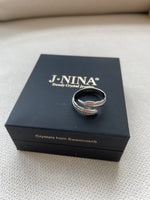 J.NINA Open Ring for Women 925 Sterling Silver Rings Birthday Anniversary Valentine's Mothers Day Jewelry Gift for Wife Mother Girlfriend Her Daughter