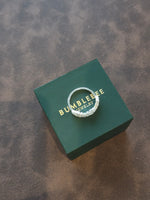 Silver Tone Baguette Crown Ring for Women Multi Row Clear Stone Statement Cocktail Ring Sparkling Fashion Jewelry Gift
