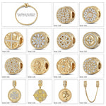 Sterling Silver A Journey Through Time Charms Bracelet Set In 14K Gold Plated