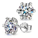 Fanci Fighting with Diamond Series Sterling Silver Stud Earrings