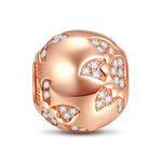 Sunflower Tarnish-resistant Silver Charms In Rose Gold Plated