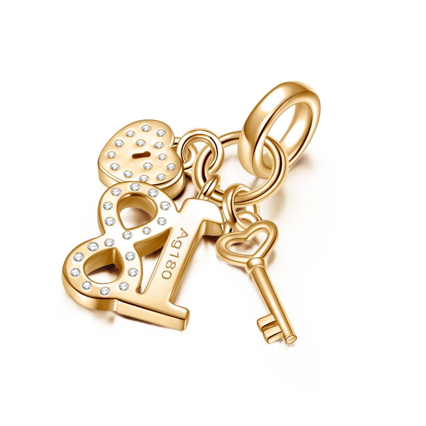 Forever Young Tarnish-resistant Silver Dangle Charms In 14K Gold Plated