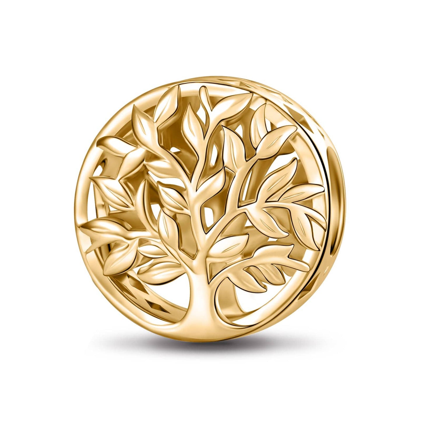 Family Roots Tarnish-resistant Silver Charms In 14K Gold Plated