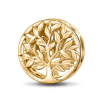 Family Roots Tarnish-resistant Silver Charms In 14K Gold Plated