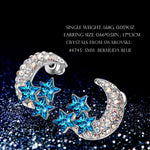 FANCI Sparkly Star & Moon Crystal Stud Earrings | Dreamy Night‑Sky Aesthetic Jewelry