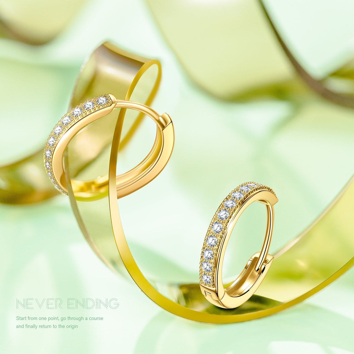 Sterling Silver Classic Hoop Earrings In 14K Gold Plated