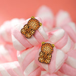 FANCI Cute Orange Crystal Bear Earrings | Sweet Meaningful Gift For Her