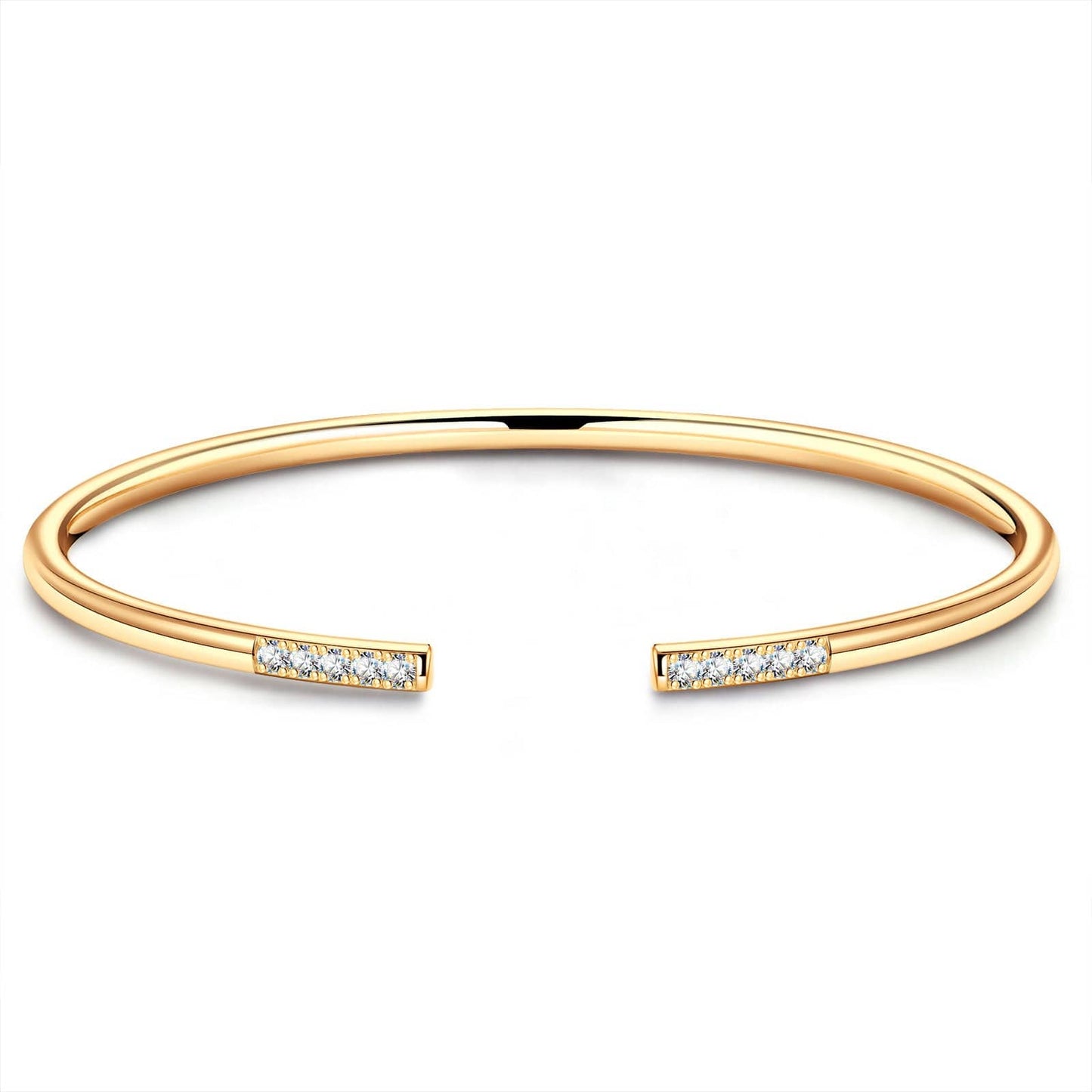 Classic Cuff Bracelet Tarnish-resistant Silver Bracelet In 14K Gold Plated