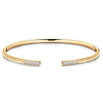 Classic Cuff Bracelet Tarnish-resistant Silver Bracelet In 14K Gold Plated