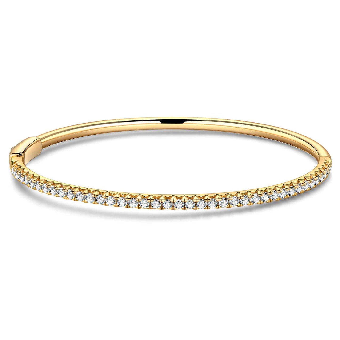 Classic Bangle Bracelet Tarnish-resistant Silver Bracelet In 14K Gold Plated