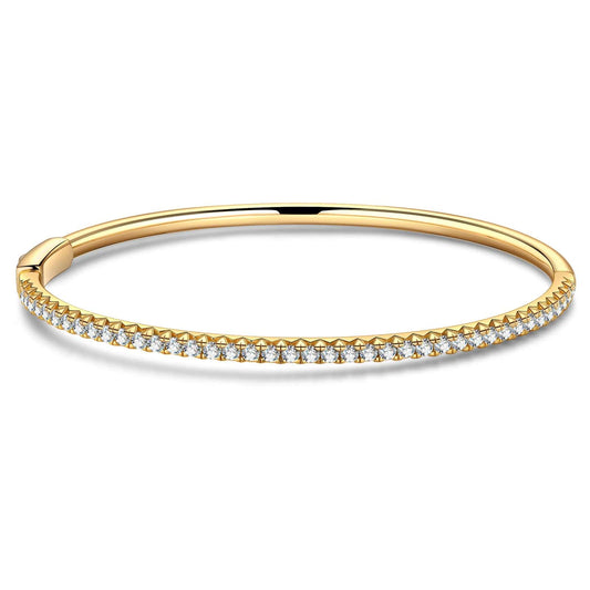 gon- Classic Bangle Bracelet Tarnish-resistant Silver Bracelet In 14K Gold Plated