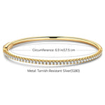 Classic Bangle Bracelet Tarnish-resistant Silver Bracelet In 14K Gold Plated