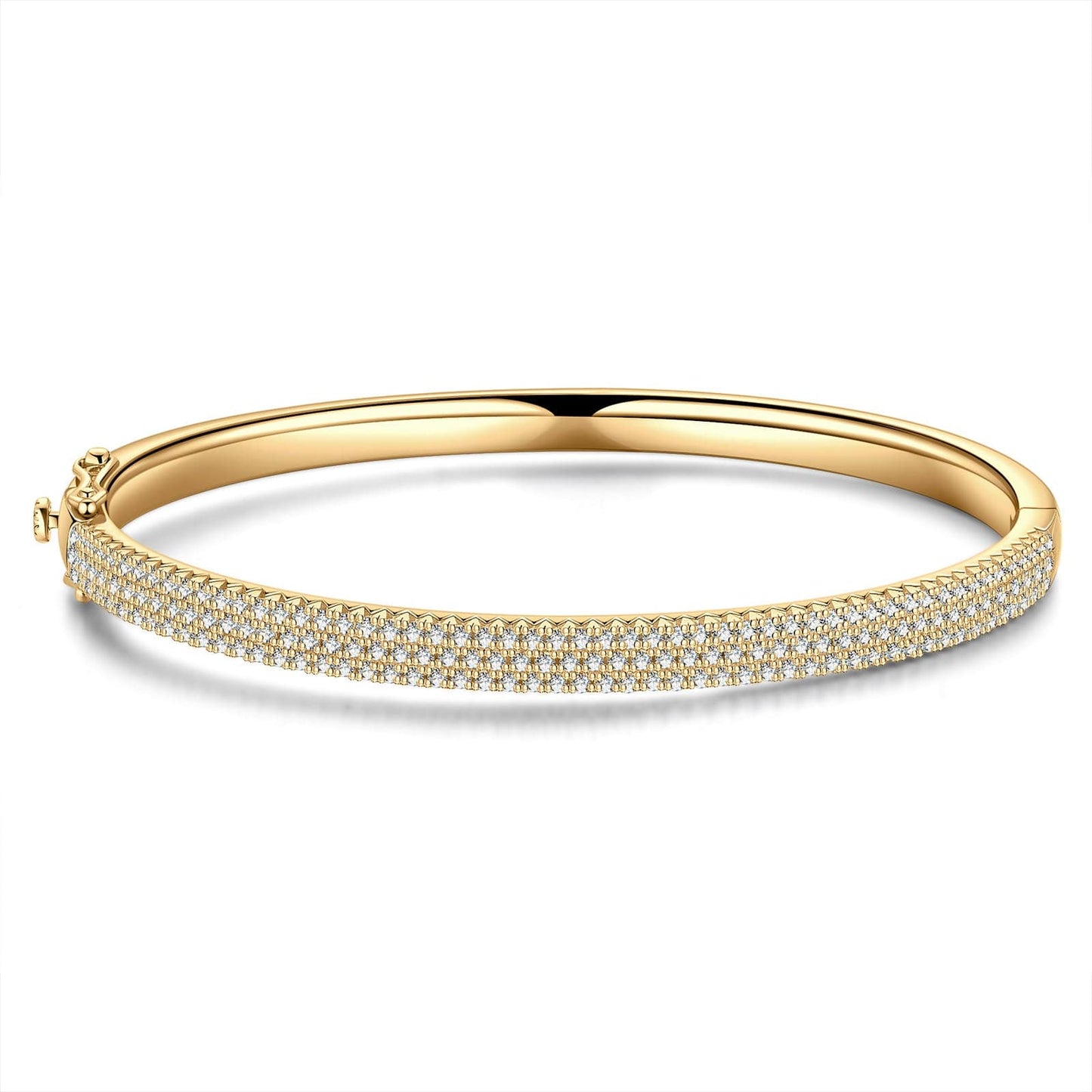 Classic Bangle Bracelet Tarnish-resistant Silver Bracelet In 14K Gold Plated