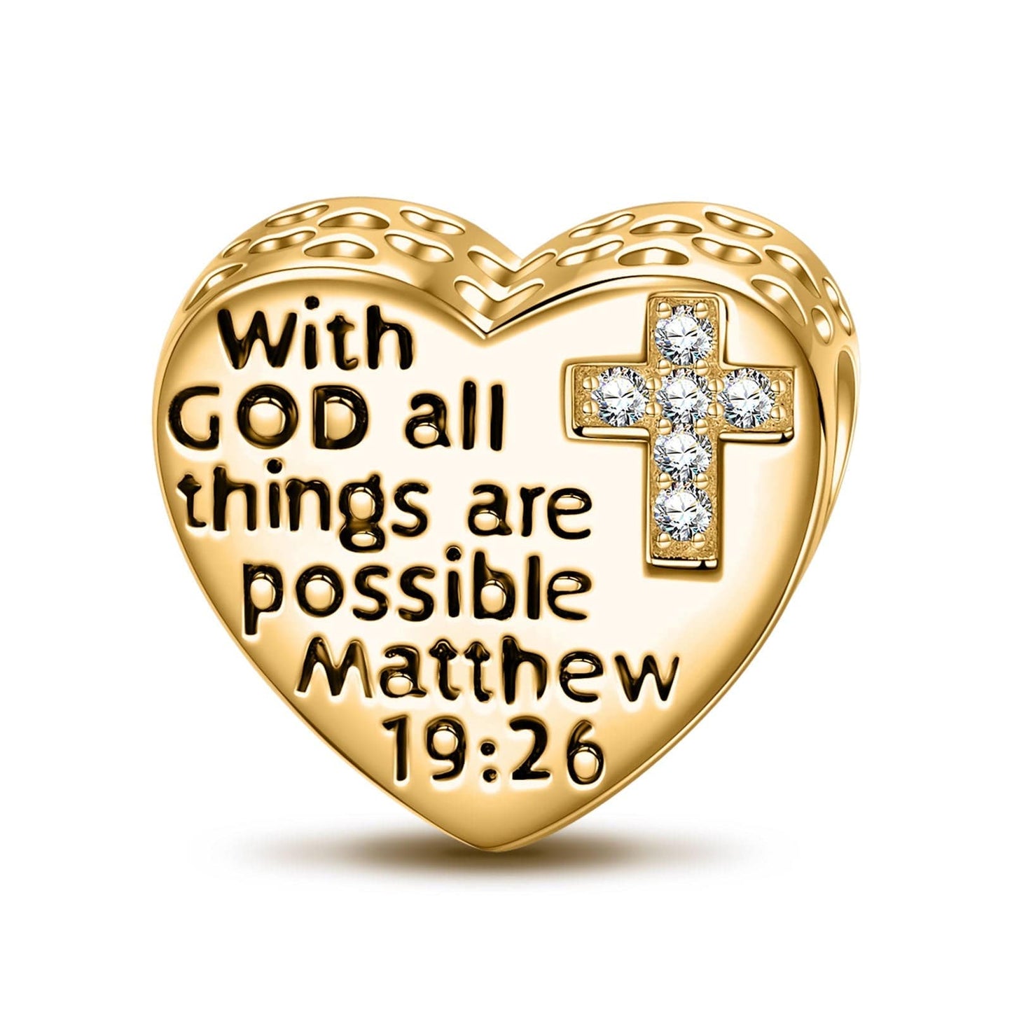 God's Welfare Tarnish-resistant Silver Charms In 14K Gold Plated