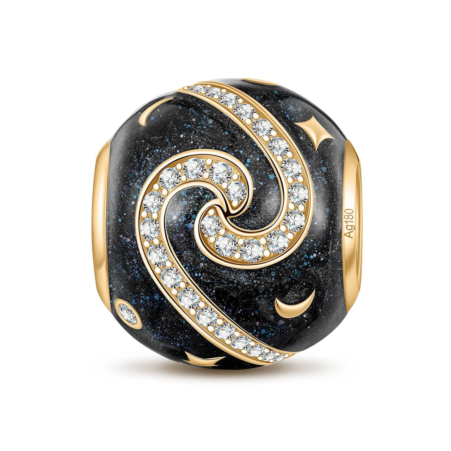 Embrace Tarnish-resistant Silver Charms With Enamel In 14K Gold Plated