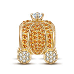 Magnificent Carriage Tarnish-resistant Silver Charms In 14K Gold Plated