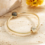 Daisy Tarnish-resistant Silver Charms In 14K Gold Plated