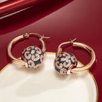 Versailles Ball Tarnish-resistant Silver Charms With Enamel In Rose Gold Plated