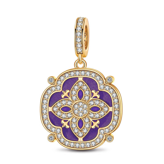 gon- Dreams Of Versailles Tarnish-resistant Silver Dangle Charms With Enamel In 14K Gold Plated