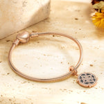 Dreams Of Versailles Tarnish-resistant Silver Dangle Charms With Enamel In Rose Gold Plated