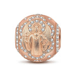 Heavenly Light Tarnish-resistant Silver Charms In Rose Gold Plated