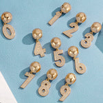 Number Zero Tarnish-resistant Silver Charms In 14K Gold Plated