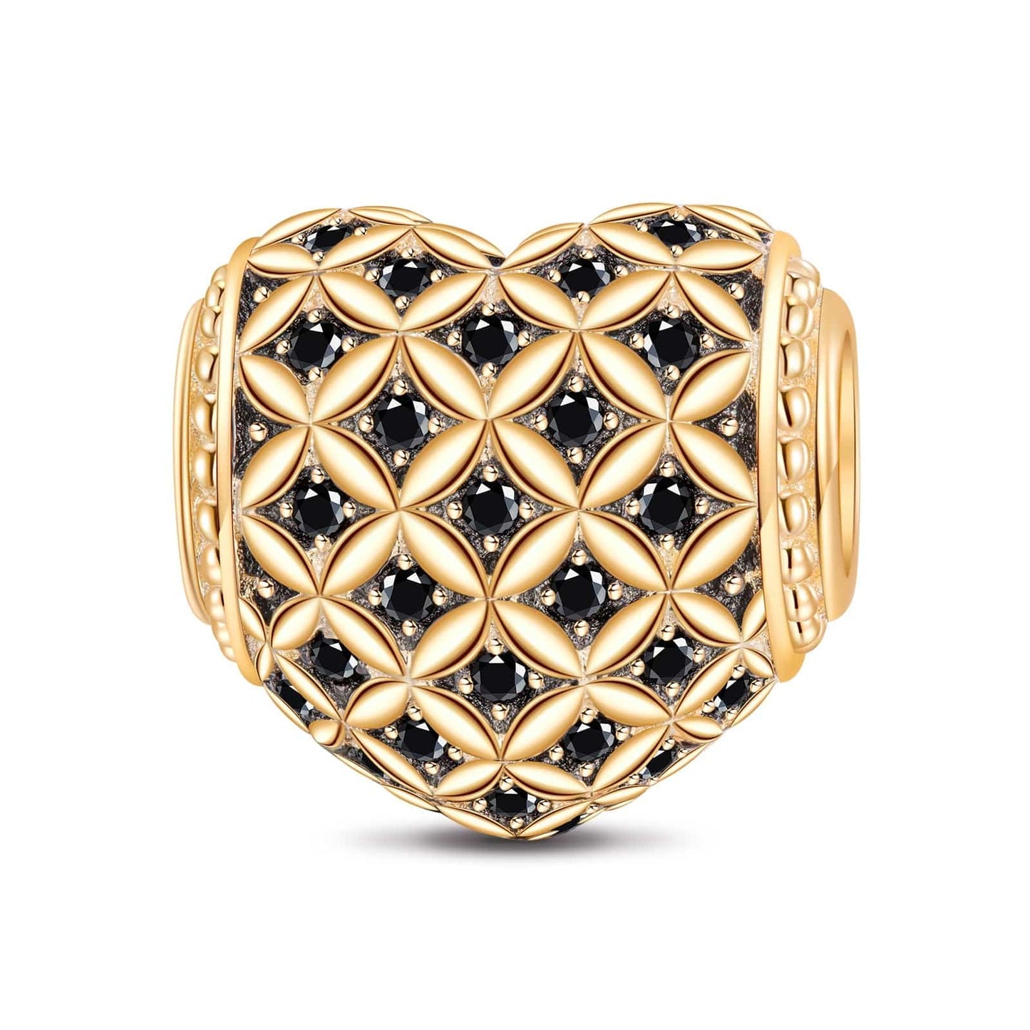 Interweaving Of Love Tarnish-resistant Silver Charms In 14K Gold Plated