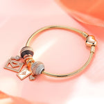 Love Letter Tarnish-resistant Silver Dangle Charms In Rose Gold Plated