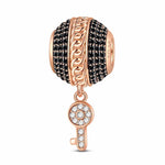 The Only Love Tarnish-resistant Silver Dangle Charms In Rose Gold Plated