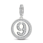 Number Nine Tarnish-resistant Silver Dangle Charms In White Gold Plated