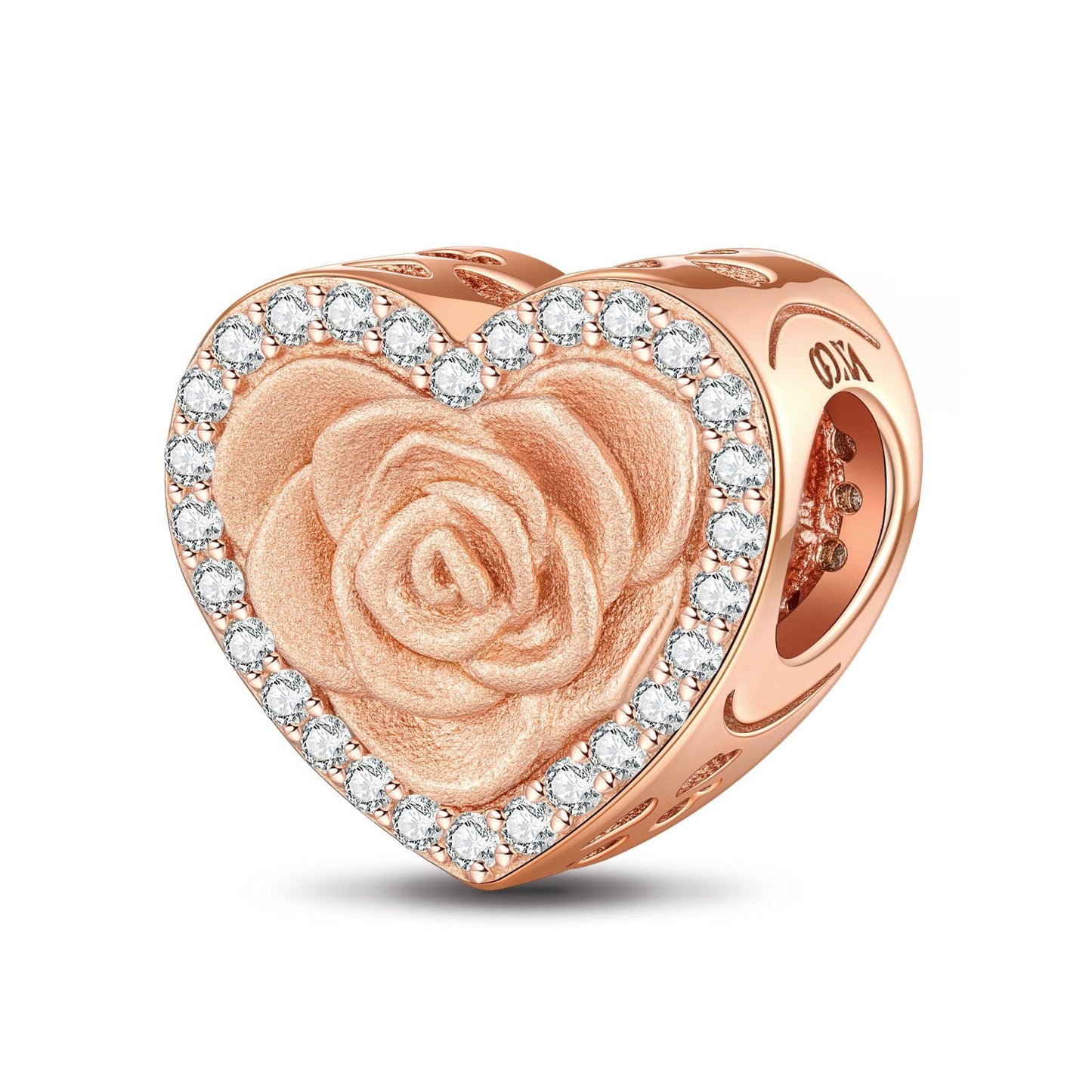 The Promise of Roses Tarnish-resistant Silver Charms In Rose Gold Plated