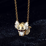 Lovely Axolotl Birthstone Tarnish-resistant Silver Charms With Enamel In 14K Gold Plated - Heartful Hugs Collection