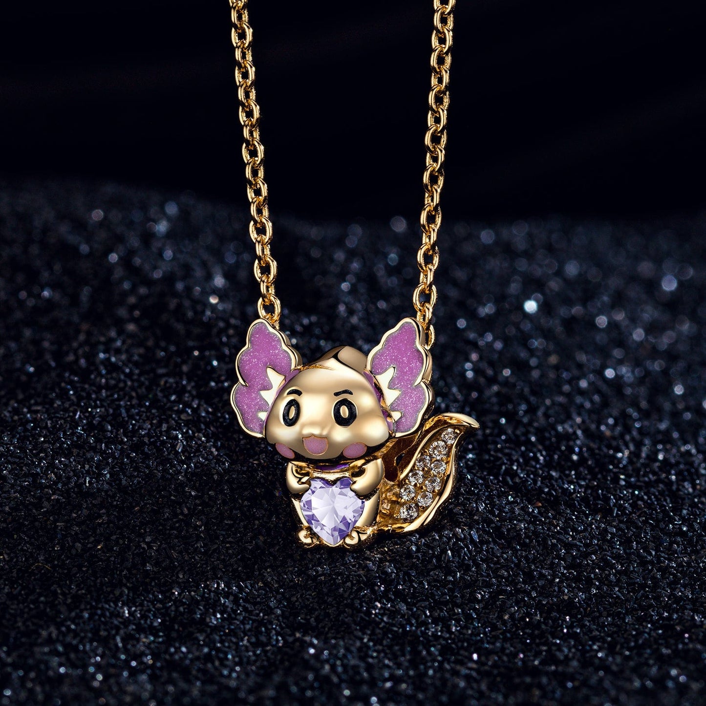 Lovely Axolotl Birthstone Tarnish-resistant Silver Charms With Enamel In 14K Gold Plated - Heartful Hugs Collection