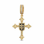 XL Size The Eye of God Tarnish-resistant Silver Charms With Enamel In 14K Gold Plated For Men