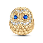 Big Eyes Owl Tarnish-resistant Silver Animal Charms In 14K Gold Plated