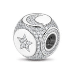 White Neon Lights Tarnish-resistant Silver Charms In White Gold Plated