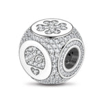 Skull and Bones Tarnish-resistant Silver Charms In White Gold Plated