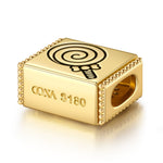 Treat or Trick Tarnish-resistant Silver Rectangular Charms In 14K Gold Plated