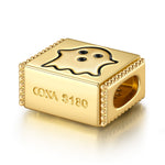 Wandering Ghost Tarnish-resistant Silver Rectangular Charms In 14K Gold Plated