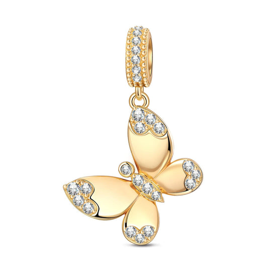 gon- Butterfly Tarnish-resistant Silver Animal Charms In 14K Gold Plated