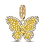 Butterfly Ballet Tarnish-resistant Silver Charms In 14K Gold Plated