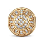 Shiny Glass Window Tarnish-resistant Silver Clips In 14K Gold Plated