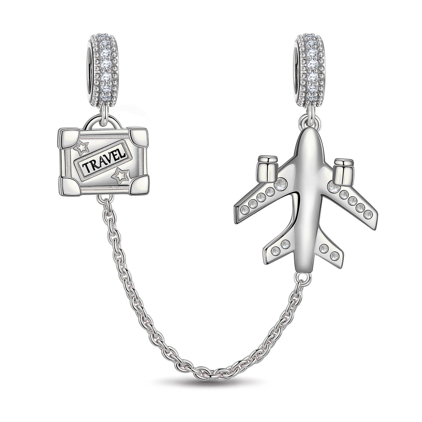 Journey to Love Tarnish-resistant Silver Charms With Enamel In White Gold Plated