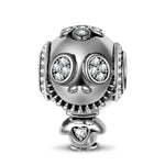 Sterling Silver The Muppets of Horror Charms With Enamel In Blackened 925 Sterling Silver