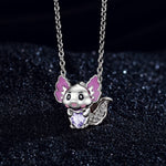 Sterling Silver Lovely Axolotl Birthstone Charms With Enamel In White Gold Plated - Heartful Hugs Collection