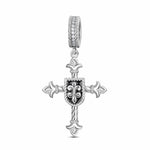 Sterling Silver XL Size The Eye of God Charms With Enamel In Blackened 925 Sterling Silver Plated For Men