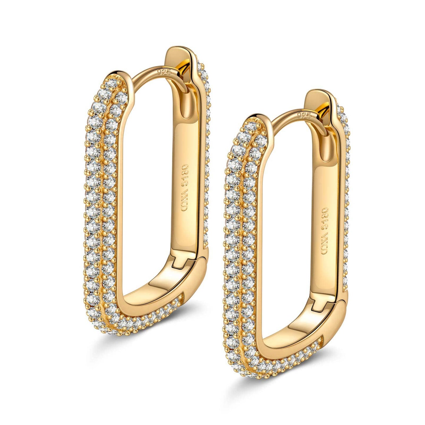 Shimmering Beauty Tarnish-resistant Silver Classic Earrings with Sterling Silver Ear Post In 14K Gold Plated