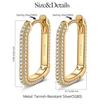 Shimmering Beauty Tarnish-resistant Silver Classic Earrings with Sterling Silver Ear Post In 14K Gold Plated